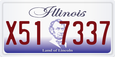 IL license plate X517337
