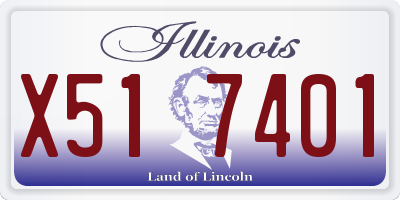 IL license plate X517401