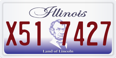 IL license plate X517427