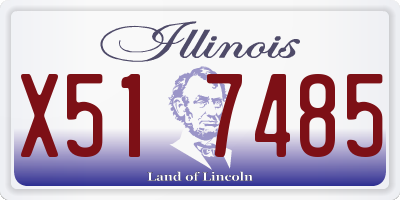 IL license plate X517485