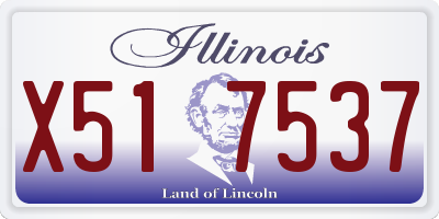IL license plate X517537