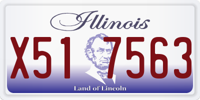 IL license plate X517563