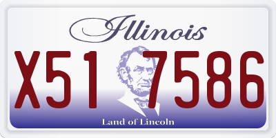 IL license plate X517586