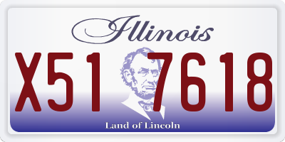 IL license plate X517618