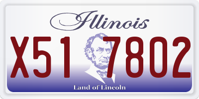 IL license plate X517802