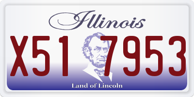 IL license plate X517953