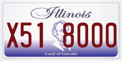 IL license plate X518000