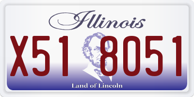 IL license plate X518051