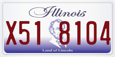 IL license plate X518104