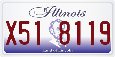 IL license plate X518119