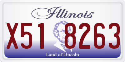 IL license plate X518263