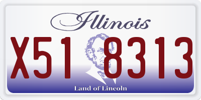 IL license plate X518313