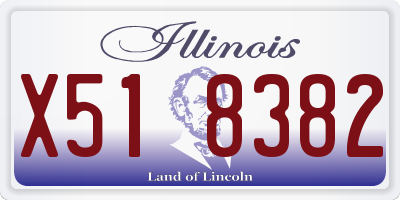 IL license plate X518382