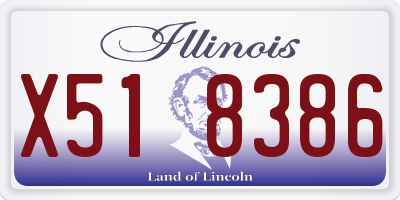 IL license plate X518386