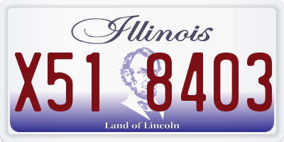 IL license plate X518403