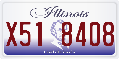 IL license plate X518408