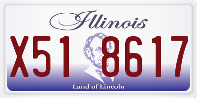 IL license plate X518617