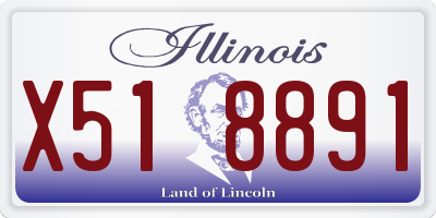IL license plate X518891