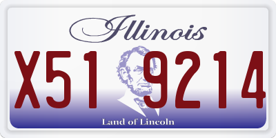 IL license plate X519214