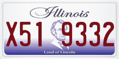 IL license plate X519332
