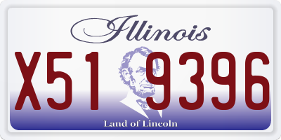 IL license plate X519396