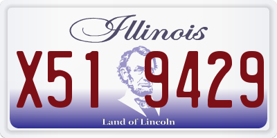 IL license plate X519429