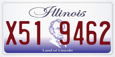 IL license plate X519462