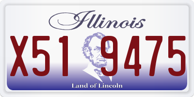 IL license plate X519475