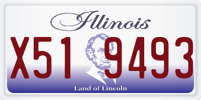 IL license plate X519493