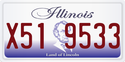 IL license plate X519533