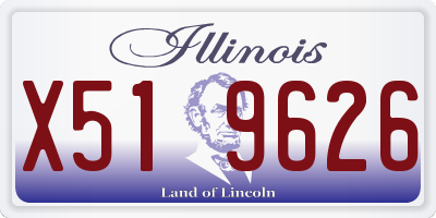 IL license plate X519626