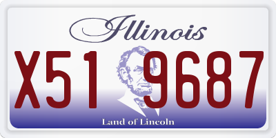 IL license plate X519687