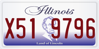 IL license plate X519796