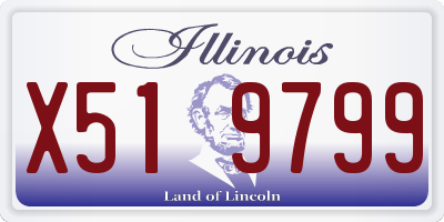 IL license plate X519799