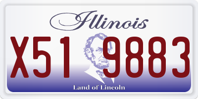 IL license plate X519883