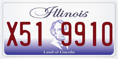 IL license plate X519910