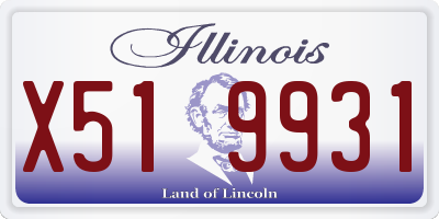 IL license plate X519931