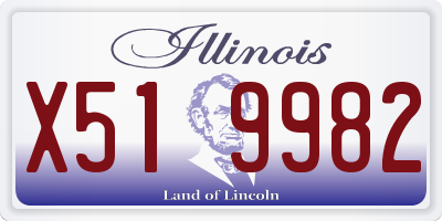 IL license plate X519982