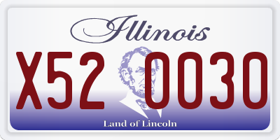 IL license plate X520030