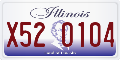 IL license plate X520104