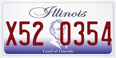 IL license plate X520354