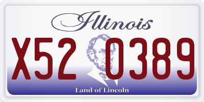 IL license plate X520389