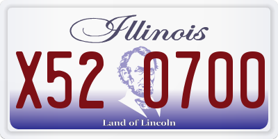 IL license plate X520700