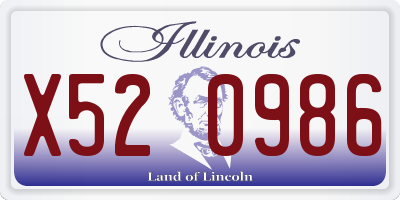 IL license plate X520986