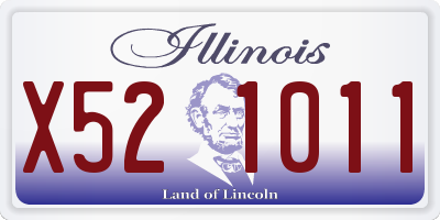IL license plate X521011