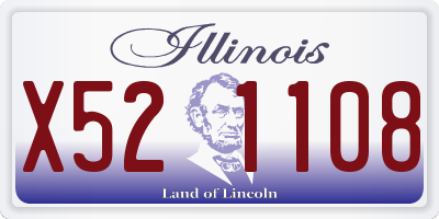 IL license plate X521108