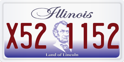 IL license plate X521152