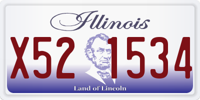 IL license plate X521534