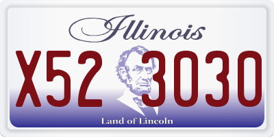IL license plate X523030