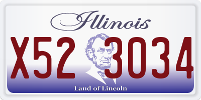 IL license plate X523034